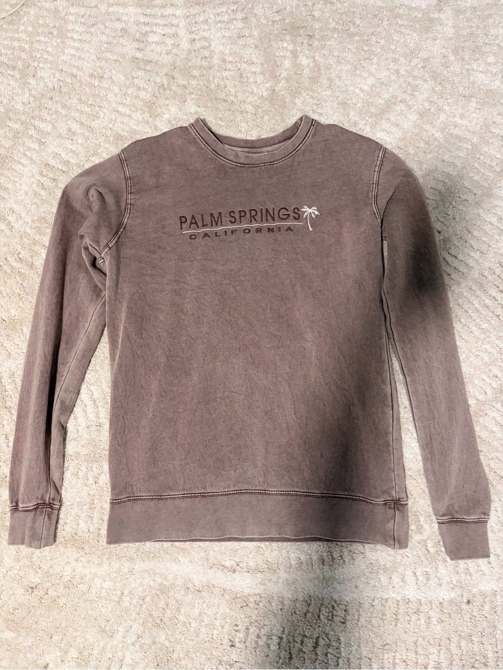 Vintage Palm Springs Crewneck Sweatshirt - Mauve Brown